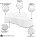 Sofá Living  3 Lugares 210cm Braço Esquerdo Mozart D06 Sintético Branco - Mpozenato