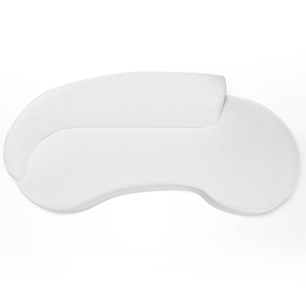 Sofá Living  3 Lugares 210cm Braço Esquerdo Mozart D06 Sintético Branco - Mpozenato