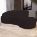 Sofá Living  3 Lugares 210cm Braço Esquerdo Mozart D06 Sintético Marrom - Mpozenato