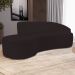 Sofá Living  3 Lugares 230cm Braço Direito Mozart D06 Sintético Marrom - Mpozenato