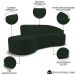 Sofá Living  3 Lugares 230cm Braço Direito Mozart D06 Veludo Verde - Mpozenato