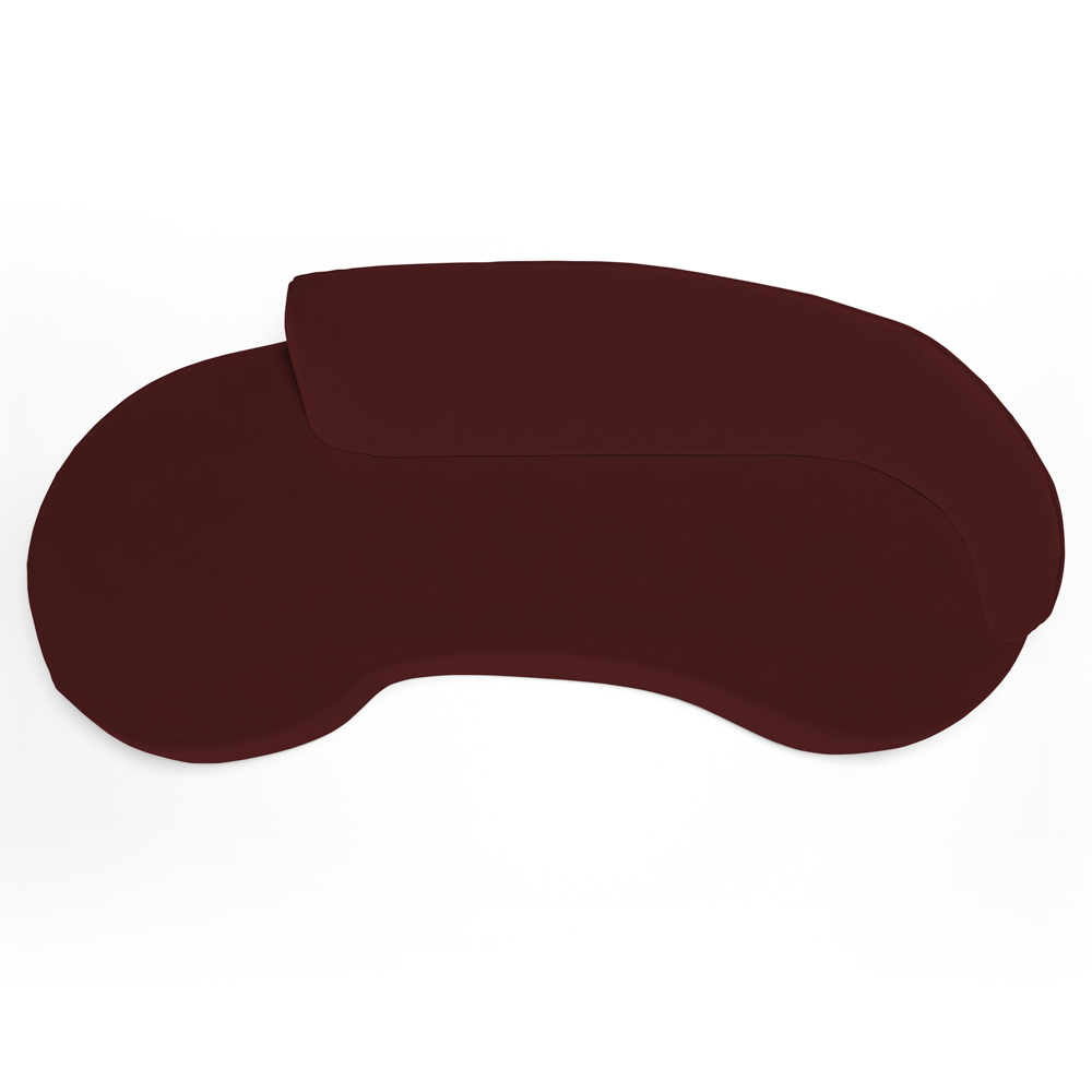 Sofá Living  3 Lugares 230cm Braço Direito Mozart D06 Veludo Vermelho - Mpozenato