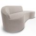 Sofá Living  3 Lugares 230cm Braço Esquerdo Mozart D06 Bouclê Bege - Mpozenato