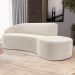 Sofá Living  3 Lugares 230cm Braço Esquerdo Mozart D06 Veludo Bege - Mpozenato