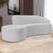 Sofá Living  3 Lugares 260cm Braço Direito Mozart D06 Linho Cinza - Mpozenato