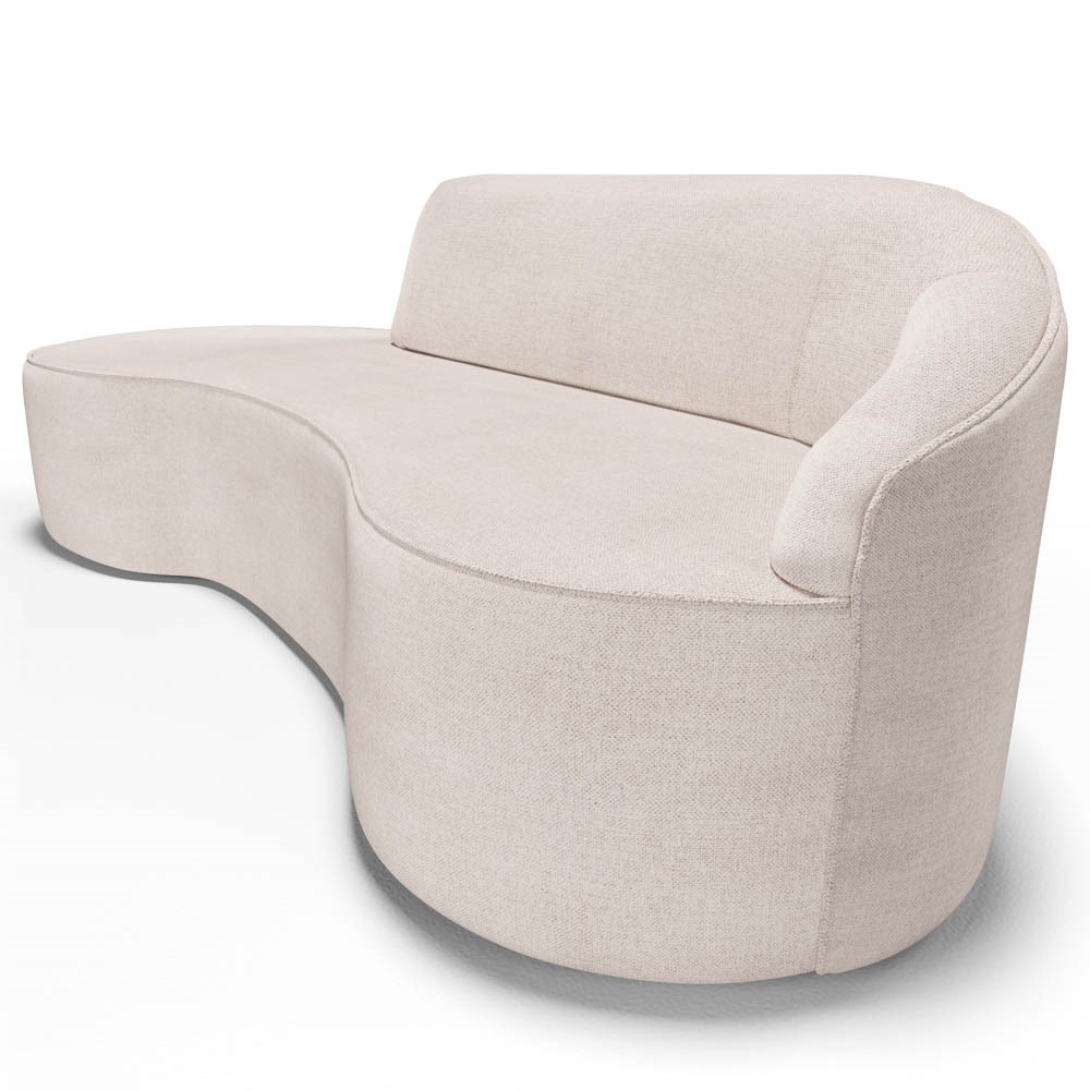 Sofá Living  3 Lugares 260cm Braço Direito Mozart D06 Linho Cru - Mpozenato