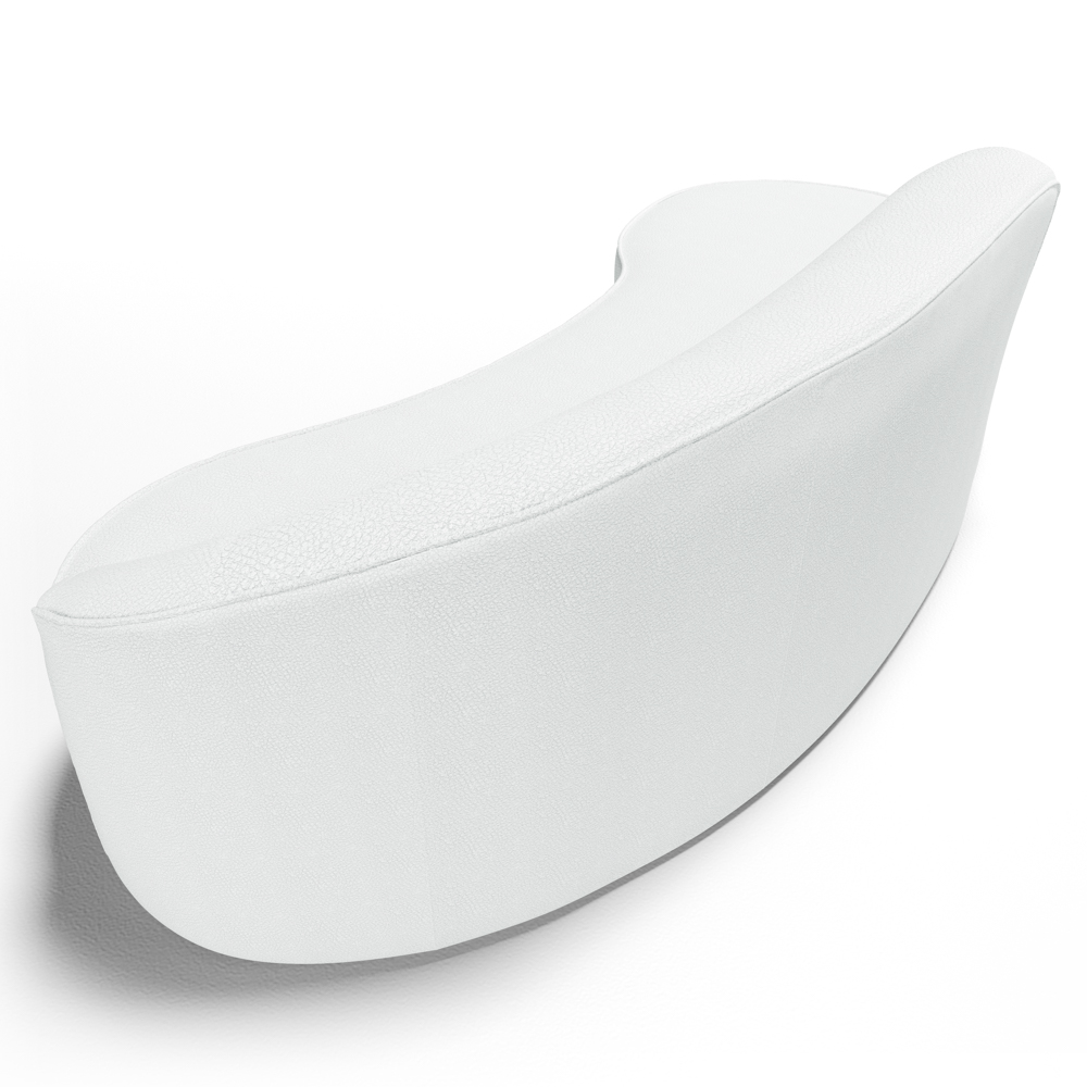 Sofá Living  3 Lugares 260cm Braço Direito Mozart D06 Sintético Branco - Mpozenato