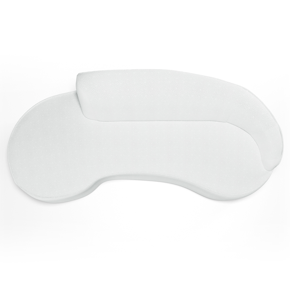 Sofá Living  3 Lugares 260cm Braço Direito Mozart D06 Sintético Branco - Mpozenato