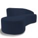 Sofá Living  3 Lugares 260cm Braço Direito Mozart D06 Veludo Azul - Mpozenato