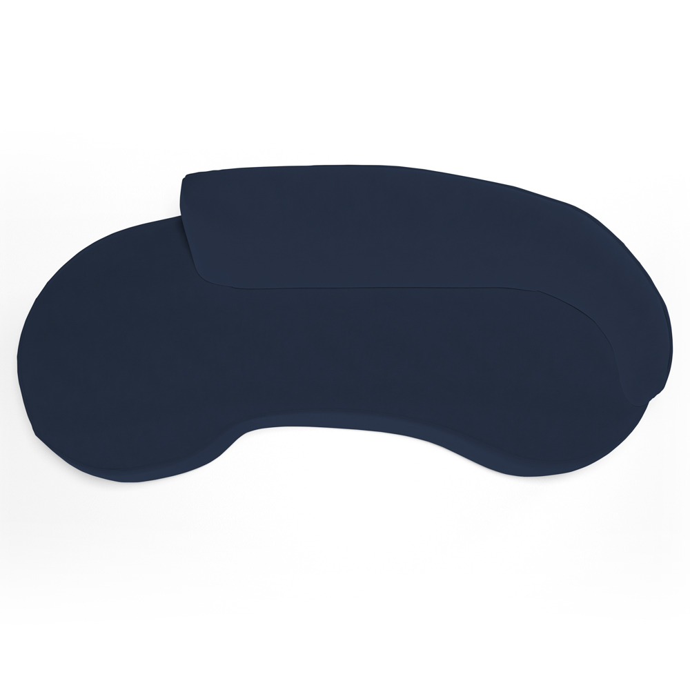 Sofá Living  3 Lugares 260cm Braço Direito Mozart D06 Veludo Azul - Mpozenato