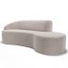 Sofá Living  3 Lugares 260cm Braço Esquerdo Mozart D06 Bouclê Bege - Mpozenato