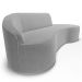 Sofá Living  3 Lugares 260cm Braço Esquerdo Mozart D06 Bouclê Cinza - Mpozenato