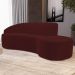 Sofá Living  3 Lugares 260cm Braço Esquerdo Mozart D06 Veludo Vermelho - Mpozenato
