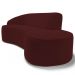 Sofá Living  3 Lugares 260cm Braço Esquerdo Mozart D06 Veludo Vermelho - Mpozenato