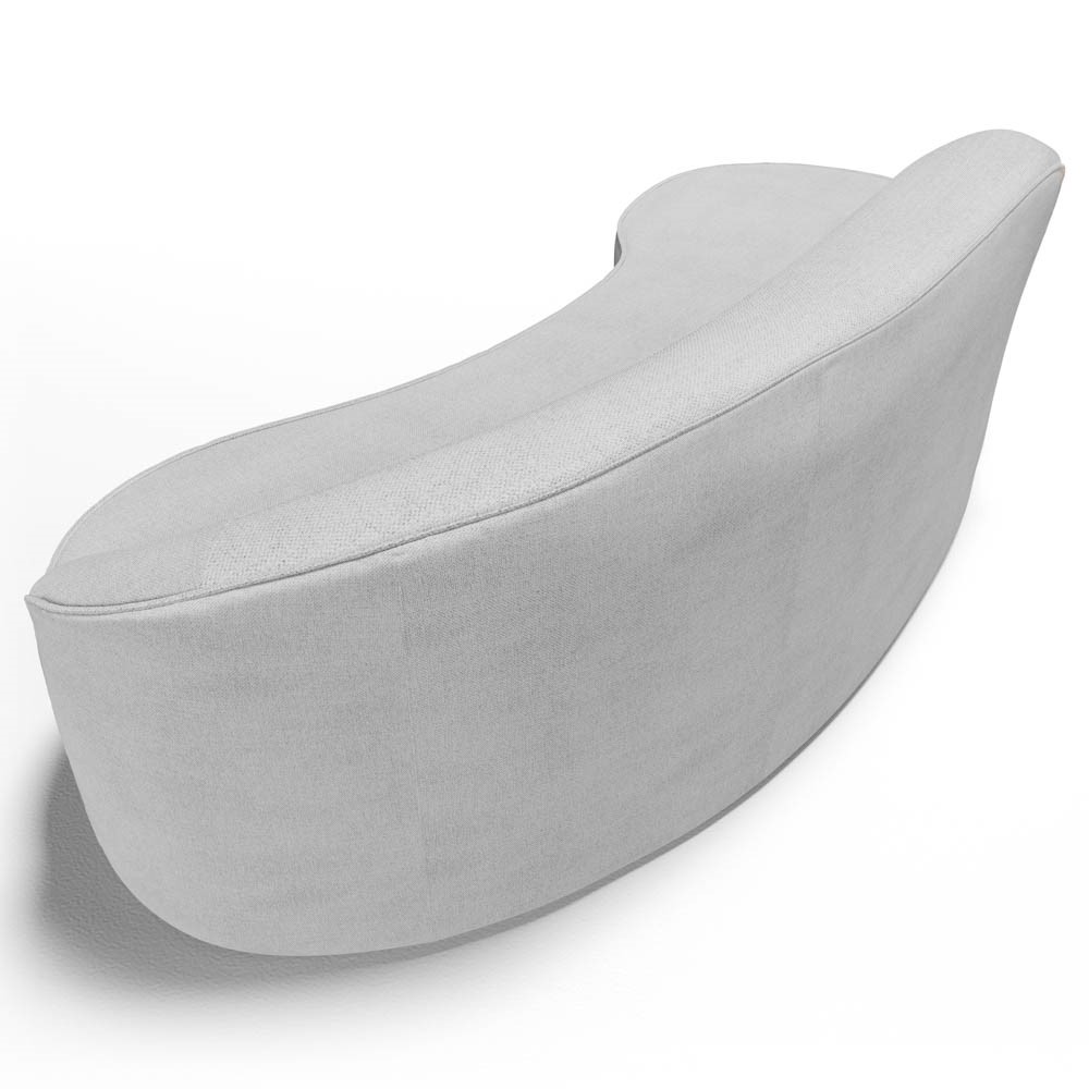 Sofá Living  4 Lugares 280cm Braço Direito Mozart D06 Linho Cinza - Mpozenato