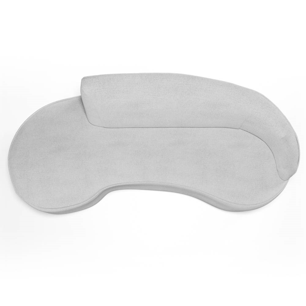 Sofá Living  4 Lugares 280cm Braço Direito Mozart D06 Linho Cinza - Mpozenato