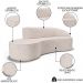 Sofá Living  4 Lugares 280cm Braço Direito Mozart D06 Linho Cru - Mpozenato