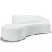 Sofá Living  4 Lugares 280cm Braço Direito Mozart D06 Sintético Branco - Mpozenato