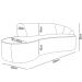 Sofá Living  4 Lugares 280cm Braço Direito Mozart D06 Sintético Branco - Mpozenato