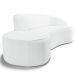 Sofá Living  4 Lugares 280cm Braço Direito Mozart D06 Sintético Branco - Mpozenato