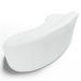 Sofá Living  4 Lugares 280cm Braço Direito Mozart D06 Sintético Branco - Mpozenato