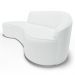 Sofá Living  4 Lugares 280cm Braço Direito Mozart D06 Sintético Branco - Mpozenato