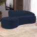 Sofá Living  4 Lugares 280cm Braço Direito Mozart D06 Veludo Azul - Mpozenato