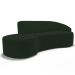 Sofá Living  4 Lugares 280cm Braço Direito Mozart D06 Veludo Verde - Mpozenato