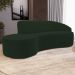Sofá Living  4 Lugares 280cm Braço Direito Mozart D06 Veludo Verde - Mpozenato