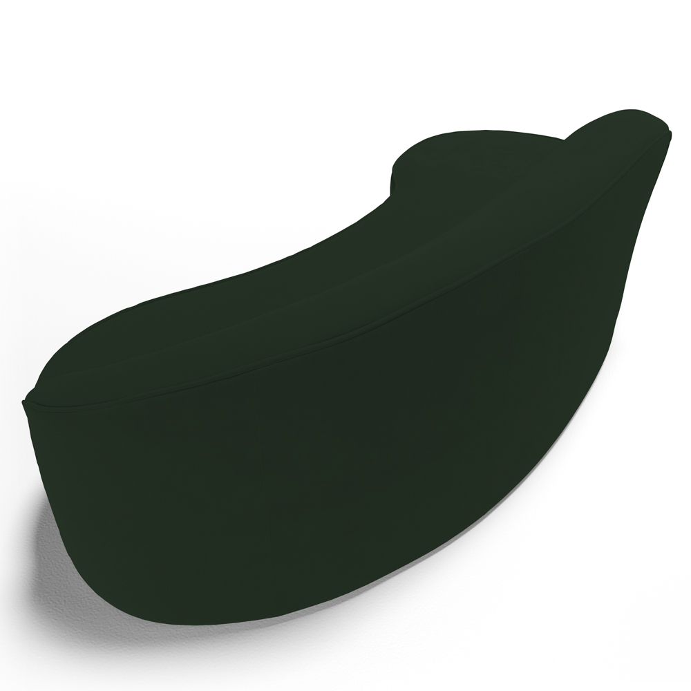 Sofá Living  4 Lugares 280cm Braço Direito Mozart D06 Veludo Verde - Mpozenato