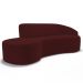 Sofá Living  4 Lugares 280cm Braço Direito Mozart D06 Veludo Vermelho - Mpozenato