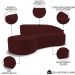 Sofá Living  4 Lugares 280cm Braço Direito Mozart D06 Veludo Vermelho - Mpozenato