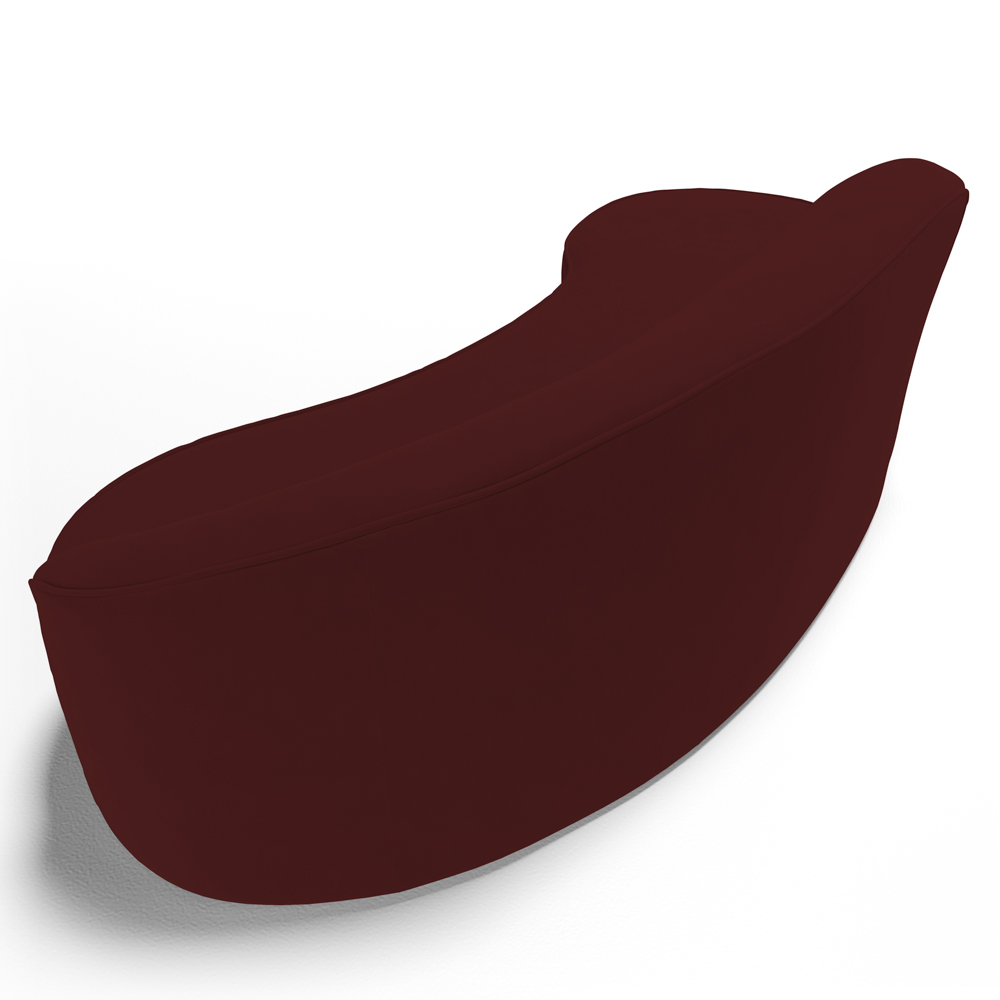 Sofá Living  4 Lugares 280cm Braço Direito Mozart D06 Veludo Vermelho - Mpozenato