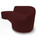 Sofá Living  4 Lugares 280cm Braço Direito Mozart D06 Veludo Vermelho - Mpozenato