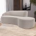 Sofá Living  4 Lugares 280cm Braço Esquerdo Mozart D06 Bouclê Bege - Mpozenato