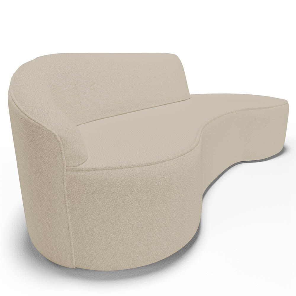 Sofá Living  4 Lugares 280cm Braço Esquerdo Mozart D06 Sintético Bege - Mpozenato