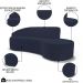 Sofá Living  4 Lugares 280cm Braço Esquerdo Mozart D06 Veludo Azul - Mpozenato