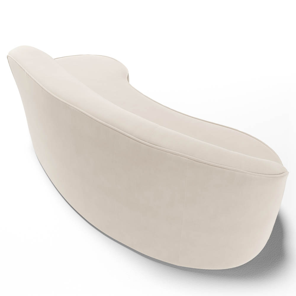 Sofá Living  4 Lugares 280cm Braço Esquerdo Mozart D06 Veludo Bege - Mpozenato