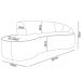 Sofá Living  4 Lugares 300cm Braço Direito Mozart D06 Bouclê Bege - Mpozenato