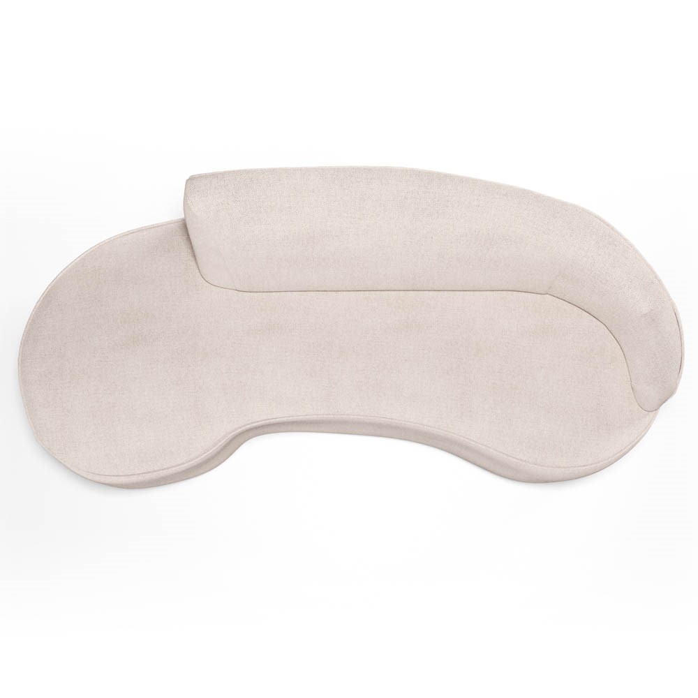 Sofá Living  4 Lugares 300cm Braço Direito Mozart D06 Linho Cru - Mpozenato