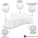 Sofá Living  4 Lugares 300cm Braço Direito Mozart D06 Sintético Branco - Mpozenato