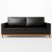 Sofá Living 145cm 2 Lugares Kayrós D05 Sintético Preto - Mpozenato