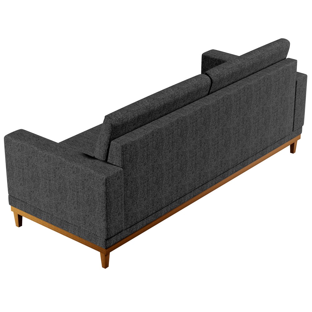 Sofá Living 160cm 2 Lugares Kayrós D05 Linho Chumbo - Mpozenato