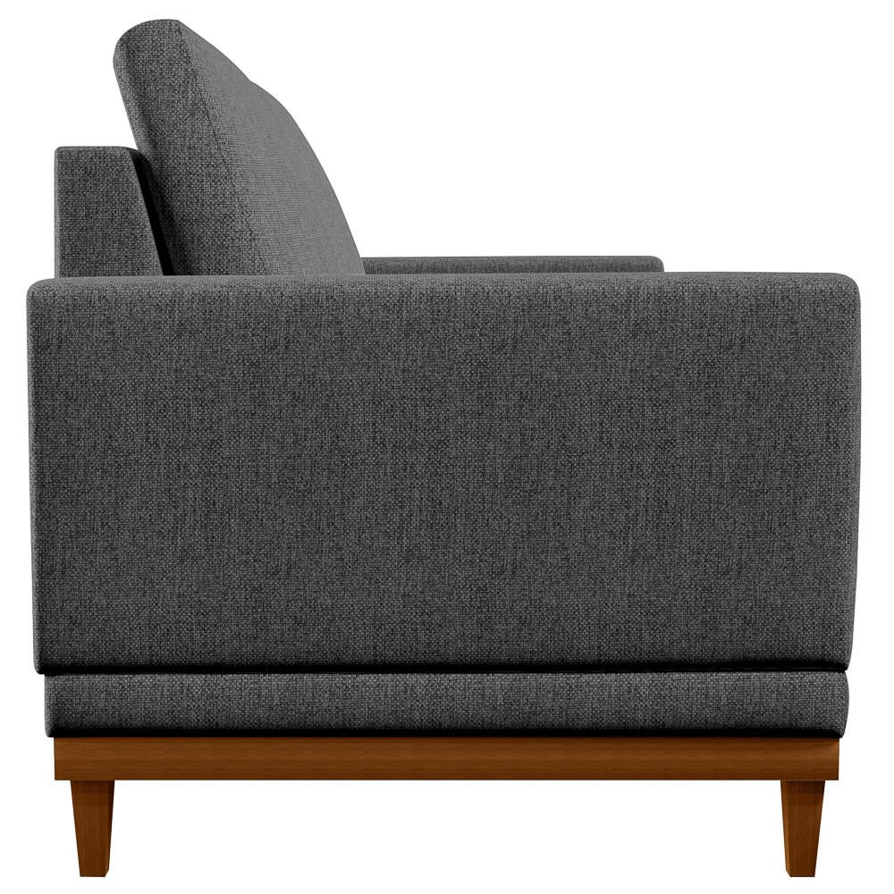 Sofá Living 160cm 2 Lugares Kayrós D05 Linho Chumbo - Mpozenato