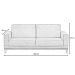 Sofá Living 160cm 2 Lugares Kayrós D05 Suede Cinza - Mpozenato