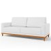 Sofá Living 180cm 3 Lugares Kayrós D05 Sintético Branco - Mpozenato