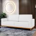 Sofá Living 180cm 3 Lugares Kayrós D05 Sintético Branco - Mpozenato