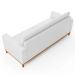 Sofá Living 180cm 3 Lugares Kayrós D05 Sintético Branco - Mpozenato