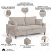 Sofá Living 2 Lugares 160cm com Almofadas Veras D05 Boucle Bege - Mpozenato