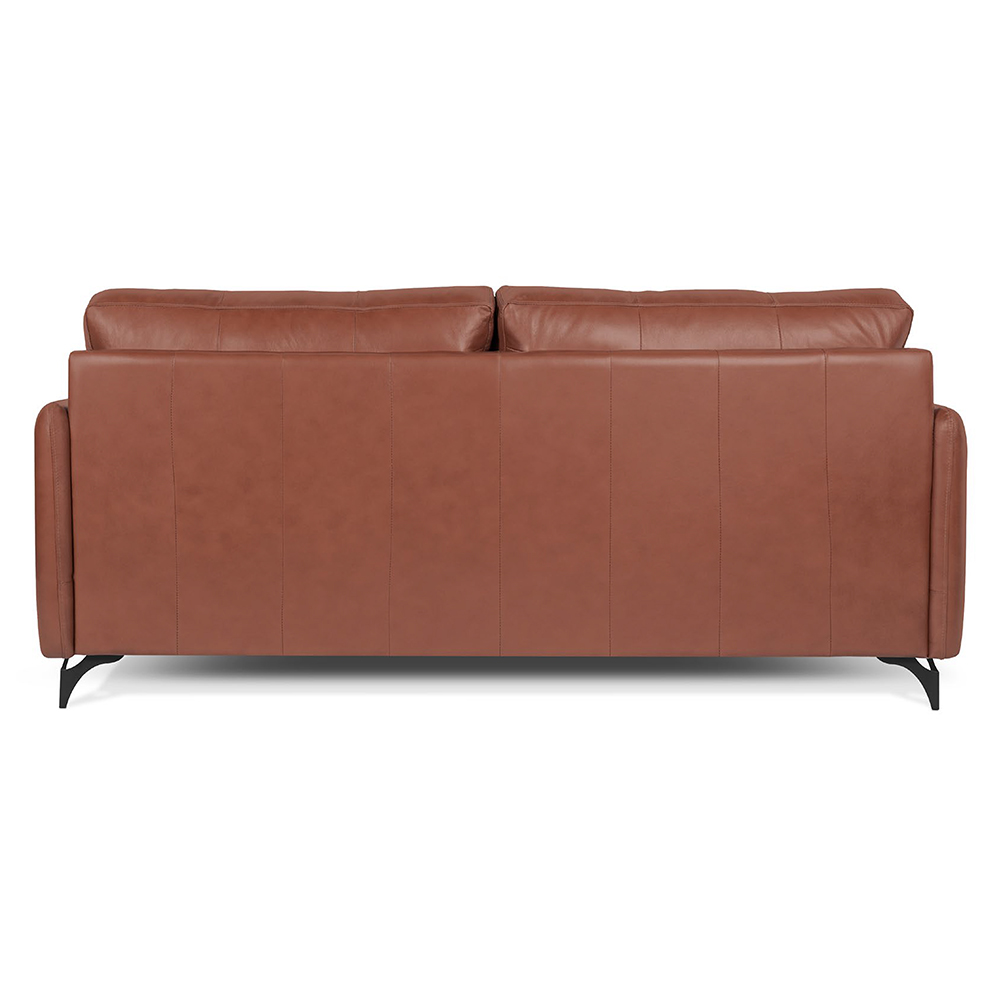 Sofá Living 2 Lugares Sala de Estar 180cm Cisso L07 Couro Marrom Claro - Mpozenato